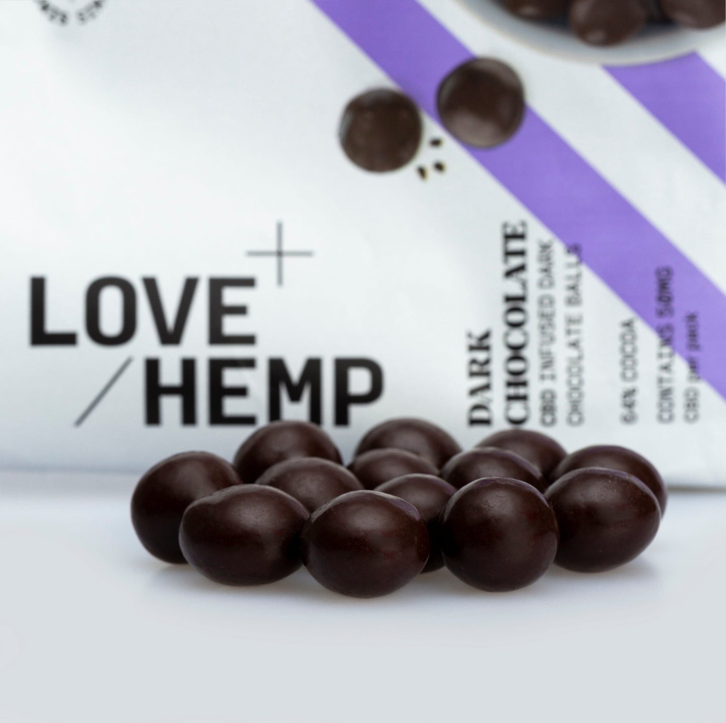 CBD Dark Chocolate Balls 50mg - 64% Cocoa Solids