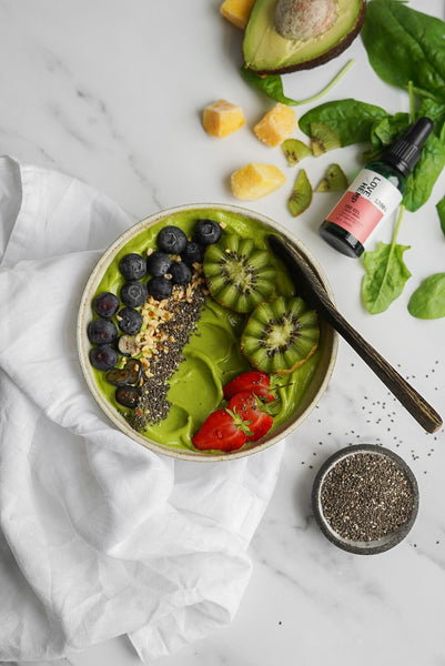 CBD Infused Green Smoothie Bowl
