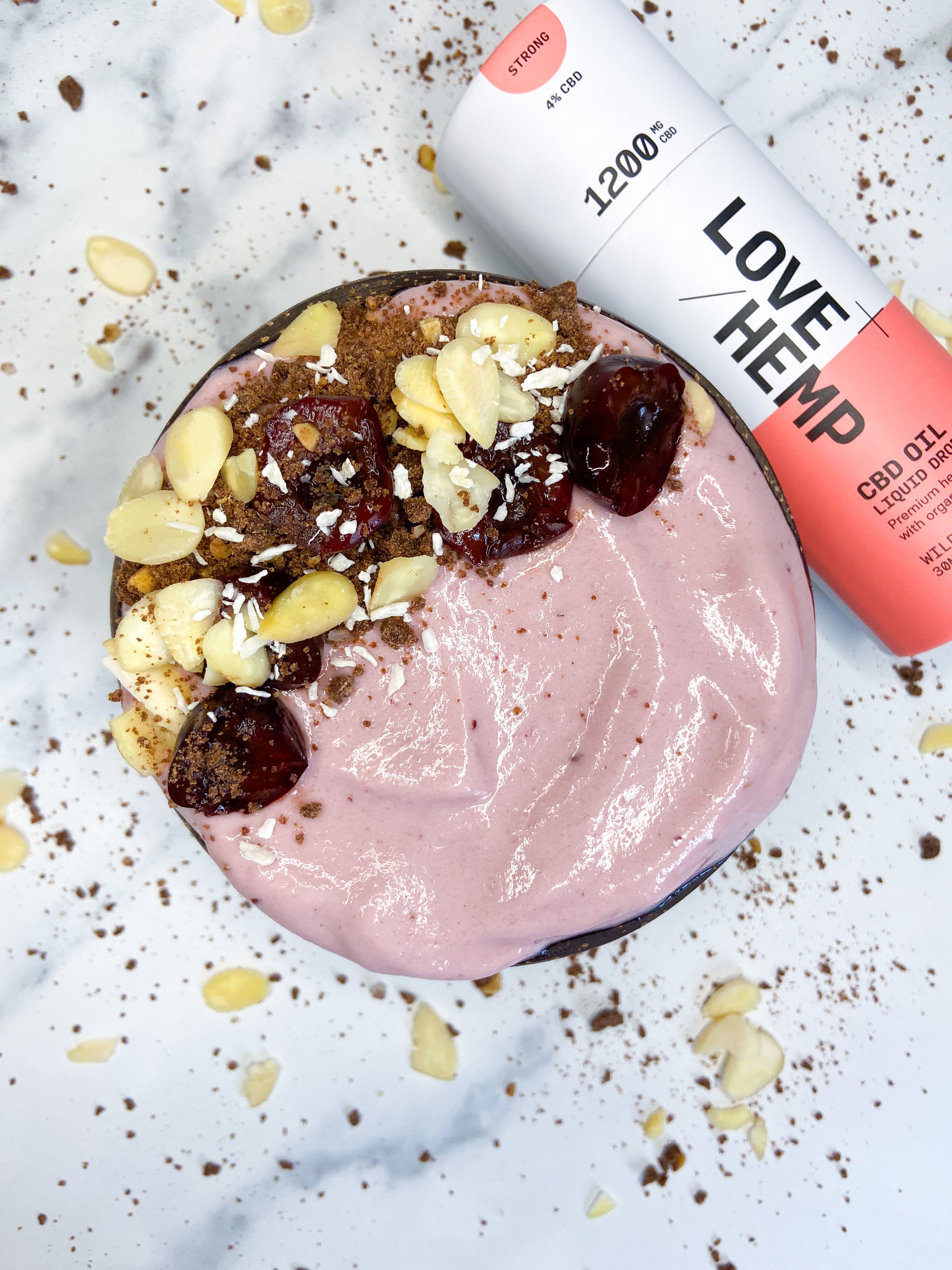 CBD Cherry Bakewell Smoothie Bowl