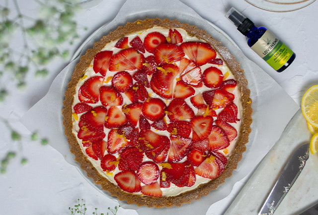 CBD Infused Strawberry and Lemon Tart