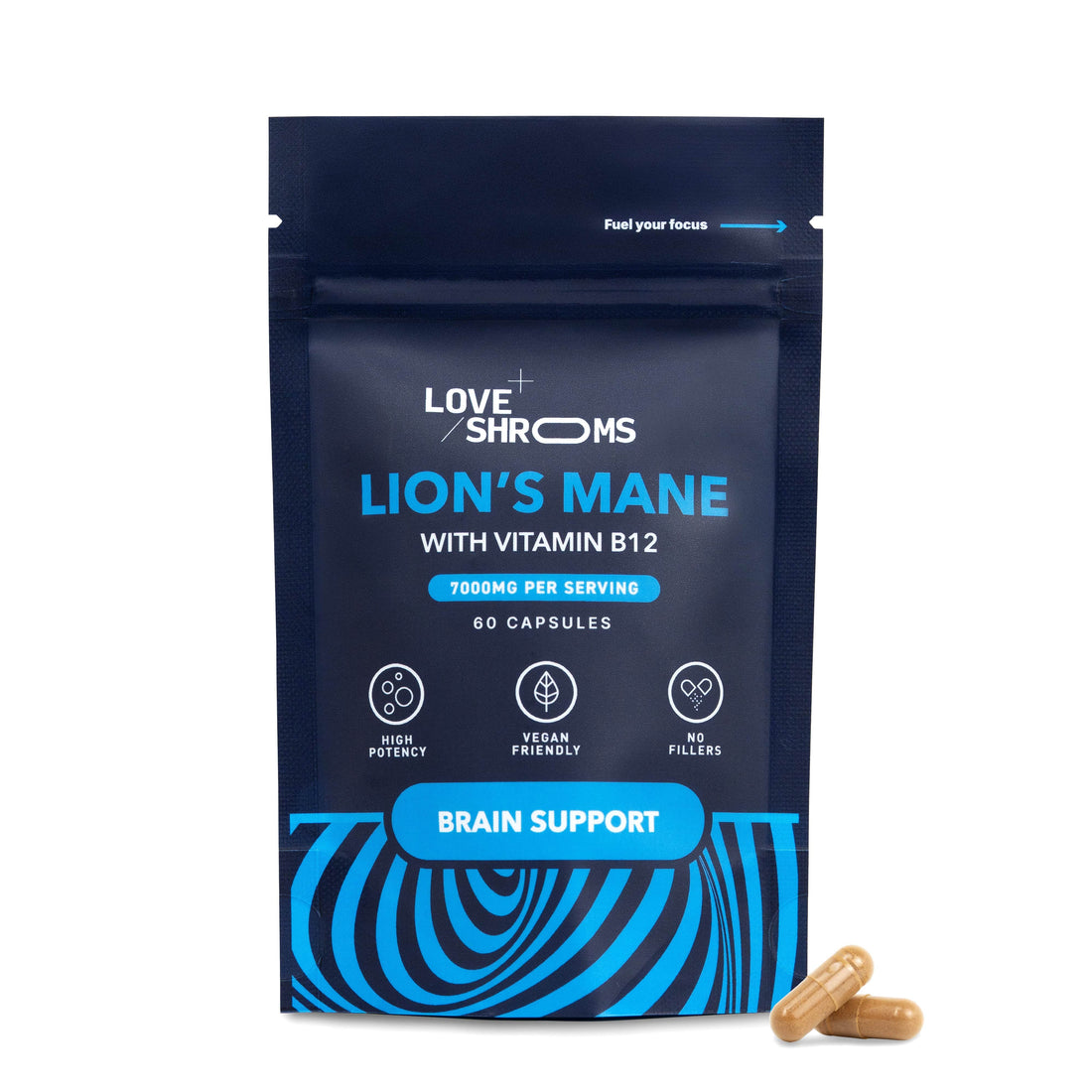 Love Shrooms Lion’s Mane Capsules - Brain Support | 60 Capsules