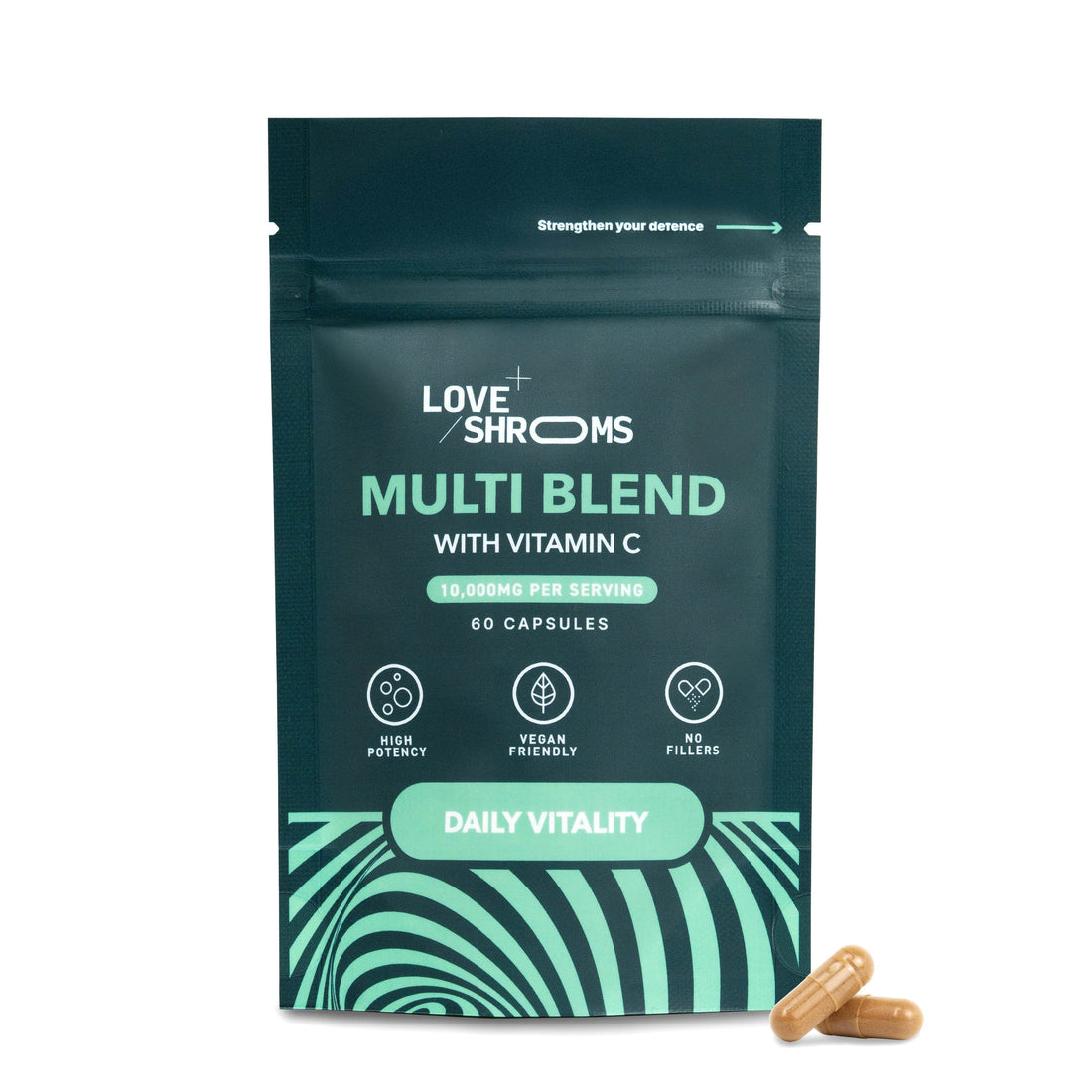 Love Shrooms Multi Blends - Daily Vitality | 60 Capsules