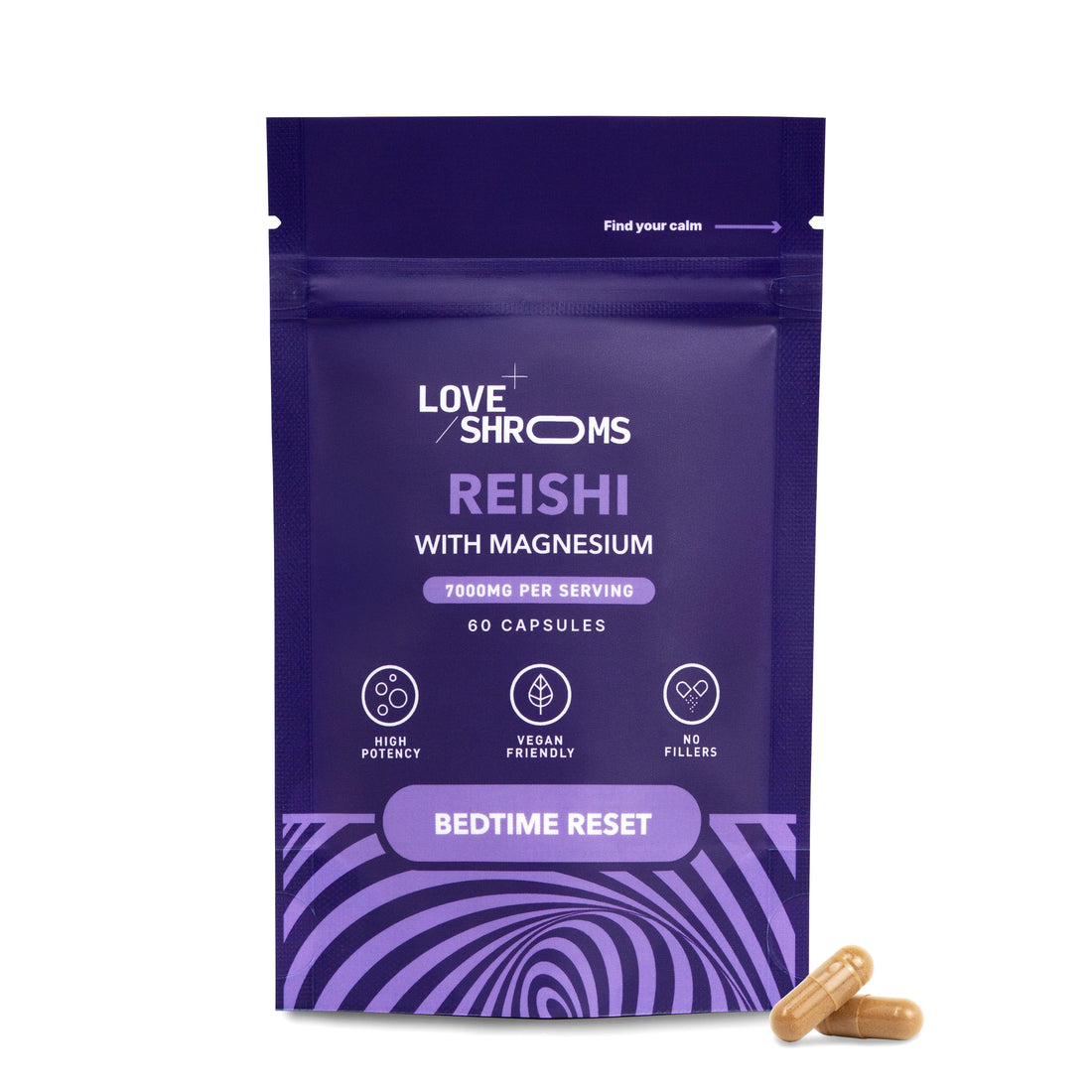 Love Shrooms Reishi - Bedtime Reset | 60 Capsules
