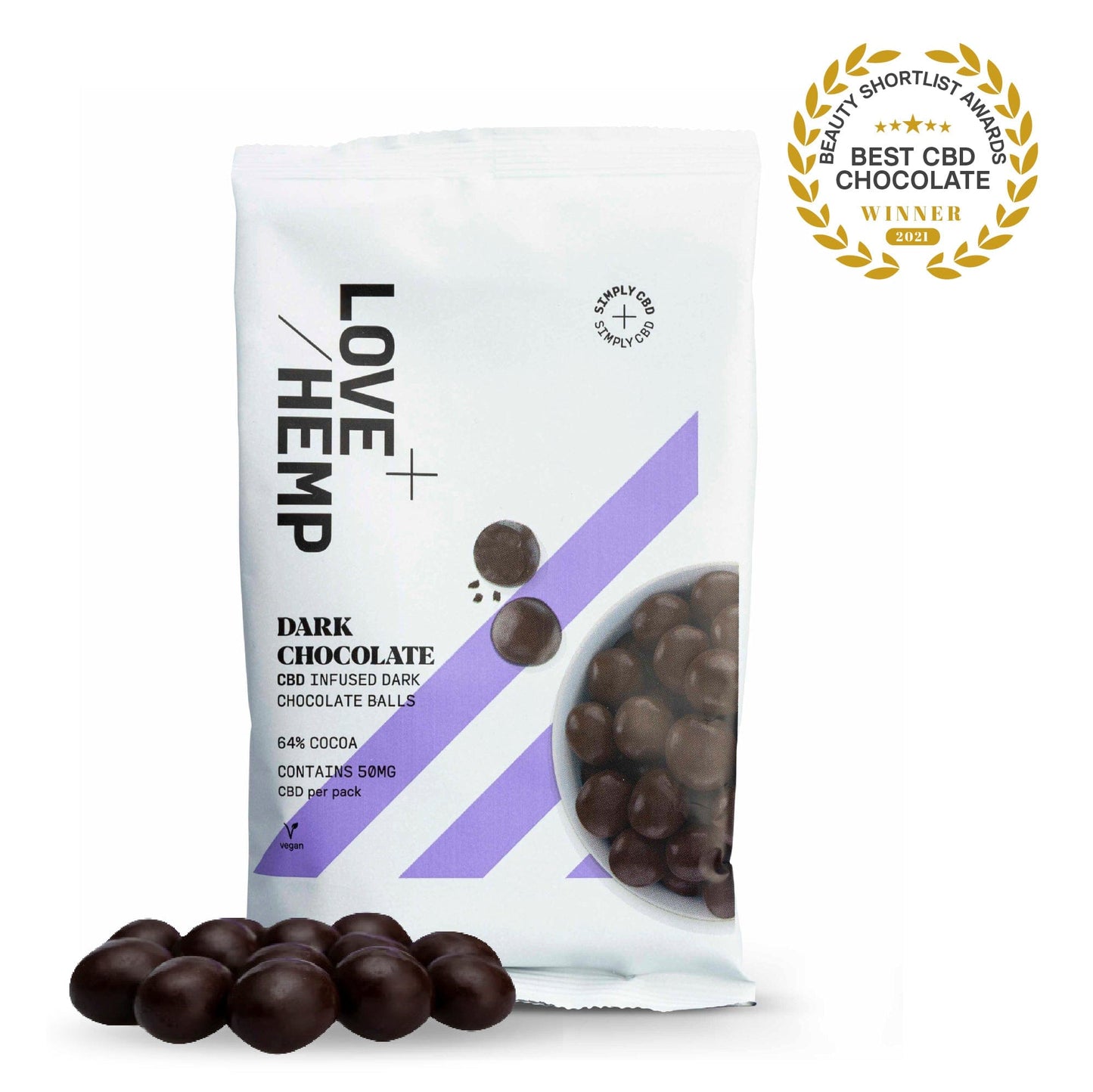 CBD Chocolate Balls 50mg - 64% Cocoa Solids