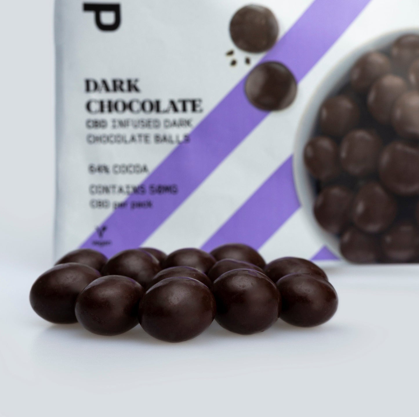 CBD Dark Chocolate Balls 50mg - 64% Cocoa Solids