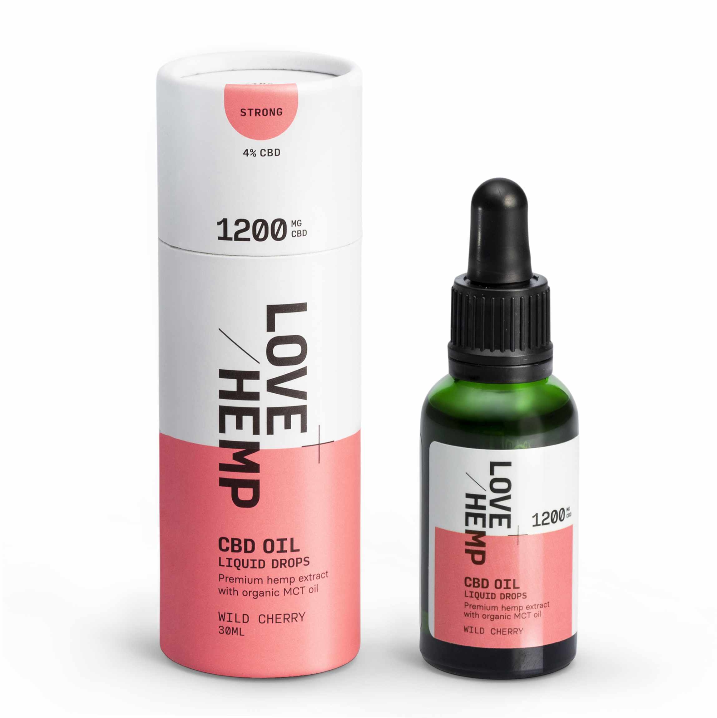 Love Hemp Strong CBD Oil Drops with 1200mg Premium CBD