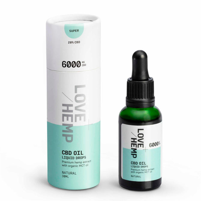 CBD Oil Drops 6000mg - Super Strong / 20% / 30ml